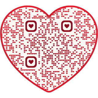 Heart-shaped QR code