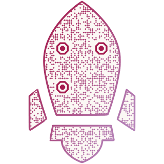 Rocket-shaped QR code
