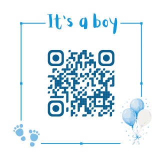 Baby boy QR code template