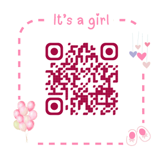 Baby girl QR code template