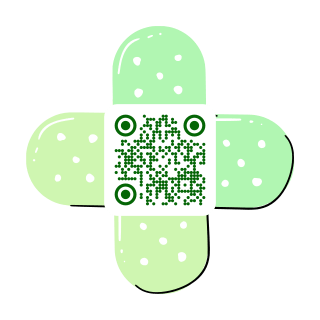 Plaster cross QR code template