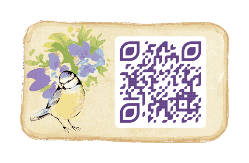 Bird card QR code template