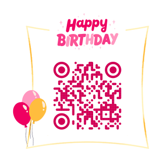 Birthday QR code template