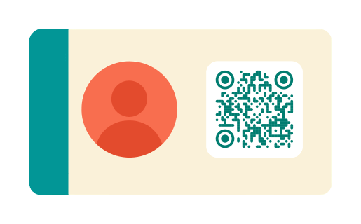 Business card QR code template