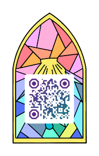 Stained glass QR code template