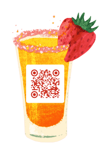 Cocktail QR code template