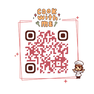 Cook with me, coral QR code template
