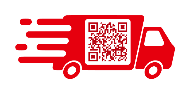 Delivery van QR code template