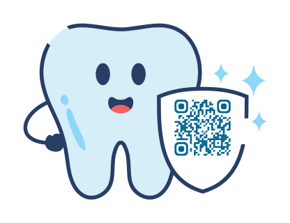 Happy tooth QR code template
