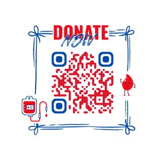 Donate blood QR code template