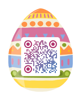 Easter egg QR code template