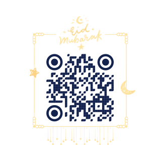 Eid Mubarak QR code template