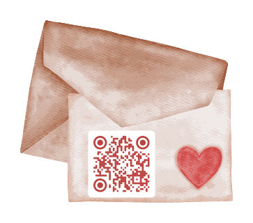 Envelope QR code template