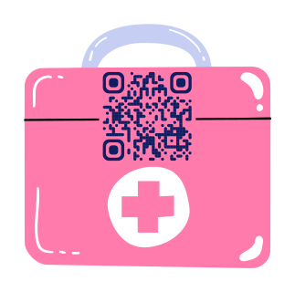 First aid kit QR code template