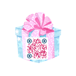 Star gift box QR code template