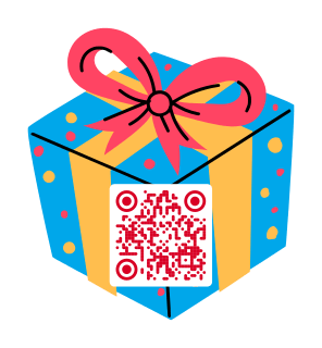Gift box QR code template