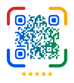 Review stars QR code template