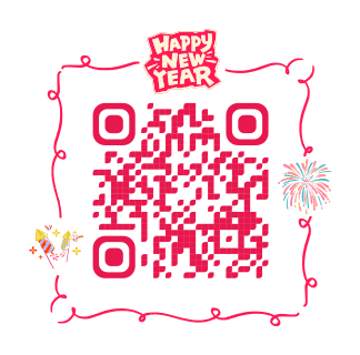 New Year QR code template