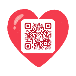 Heart QR code template