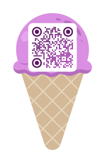 Ice cream QR code template