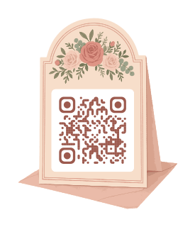 Invitation QR code template