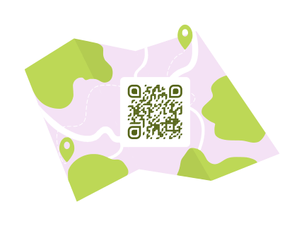 Road map QR code template
