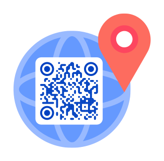 Location pin QR code template