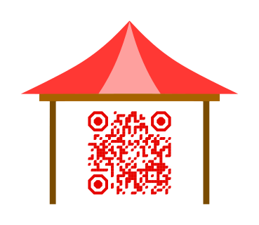 Market stall QR code template