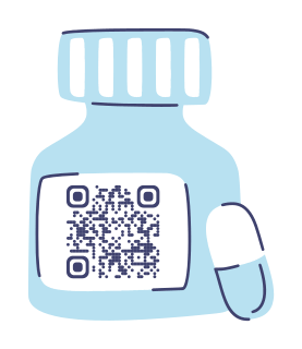 Medicine bottle QR code template