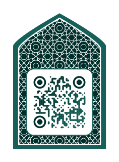 Mosque arch QR code template