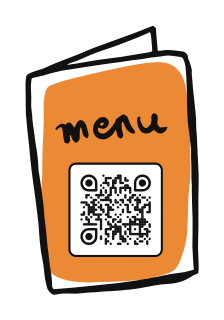 Café menu QR code template