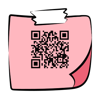 Taped note QR code template