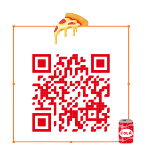 Pizza QR code template