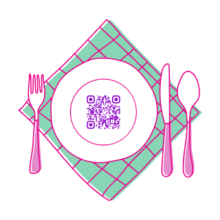 Place setting QR code template