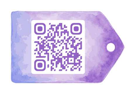 Lilac tag QR code template