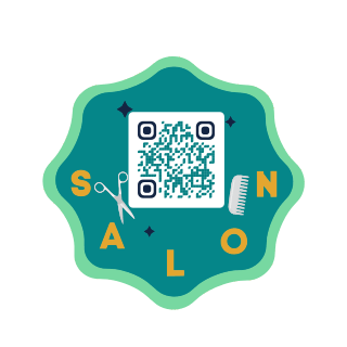 Salon badge QR code template