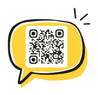Speech bubble QR code template