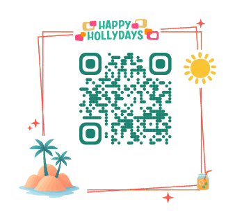 Summer holidays QR code template