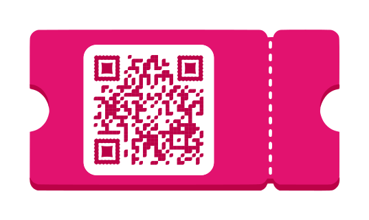 Event ticket QR code template