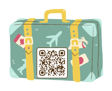 Suitcase QR code template