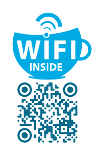 Café WiFi QR code template