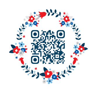 Wreath QR code template